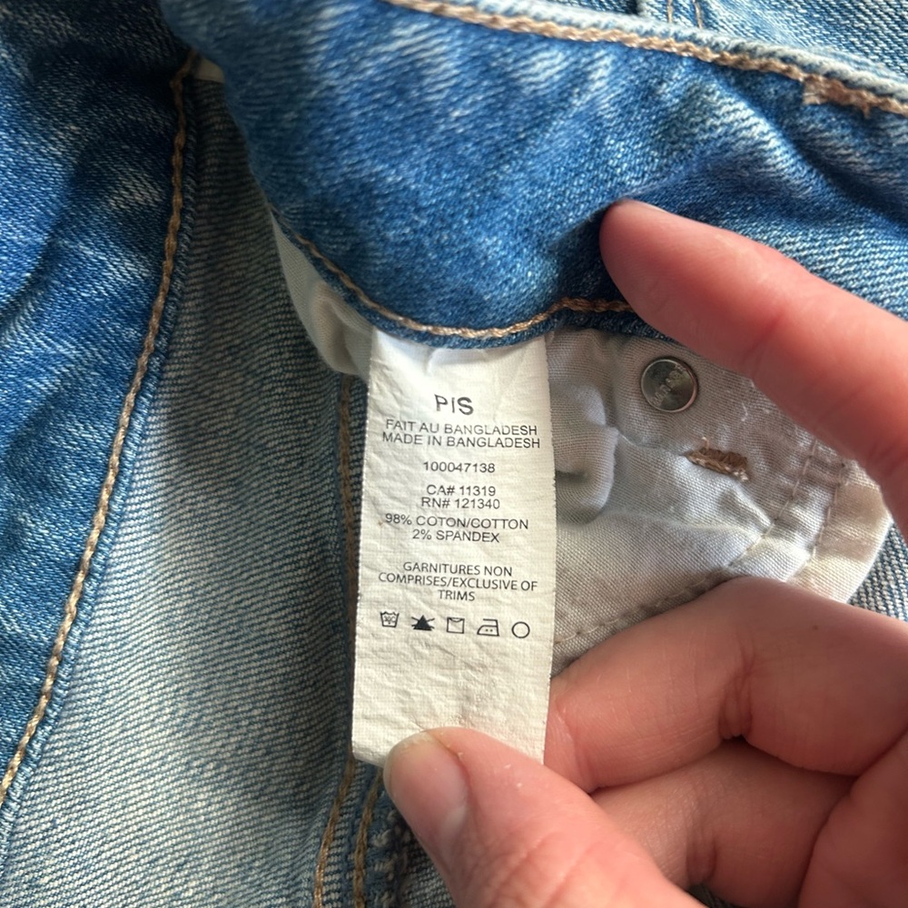 Garage Blue Denim Mini Skirt with Zipper - Picture 3 of 3